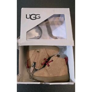 NEW UGG Unisex Kristjan Chukka Chestnut Boots Little Kid's Sz 1 Crib Baby